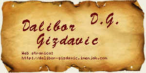 Dalibor Gizdavić vizit kartica